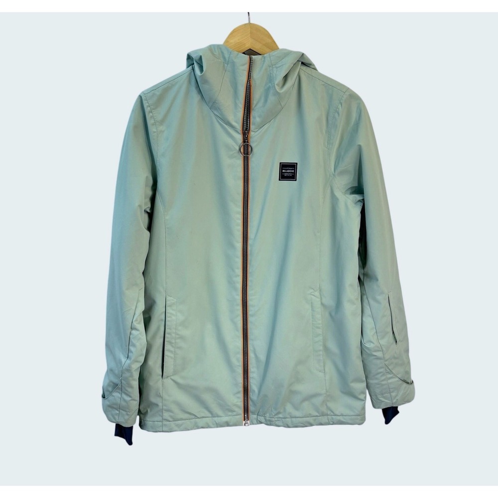 Billabong Outerwear Collection Jacket Womens Medium Aqua Teal Orange Details